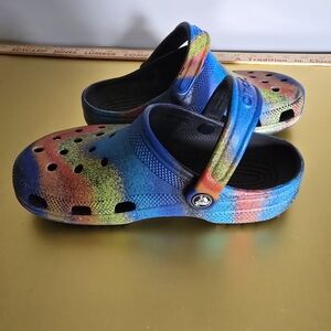 CROCS Tie-Dye Foam Clog - Blue, Green, Orange, Red